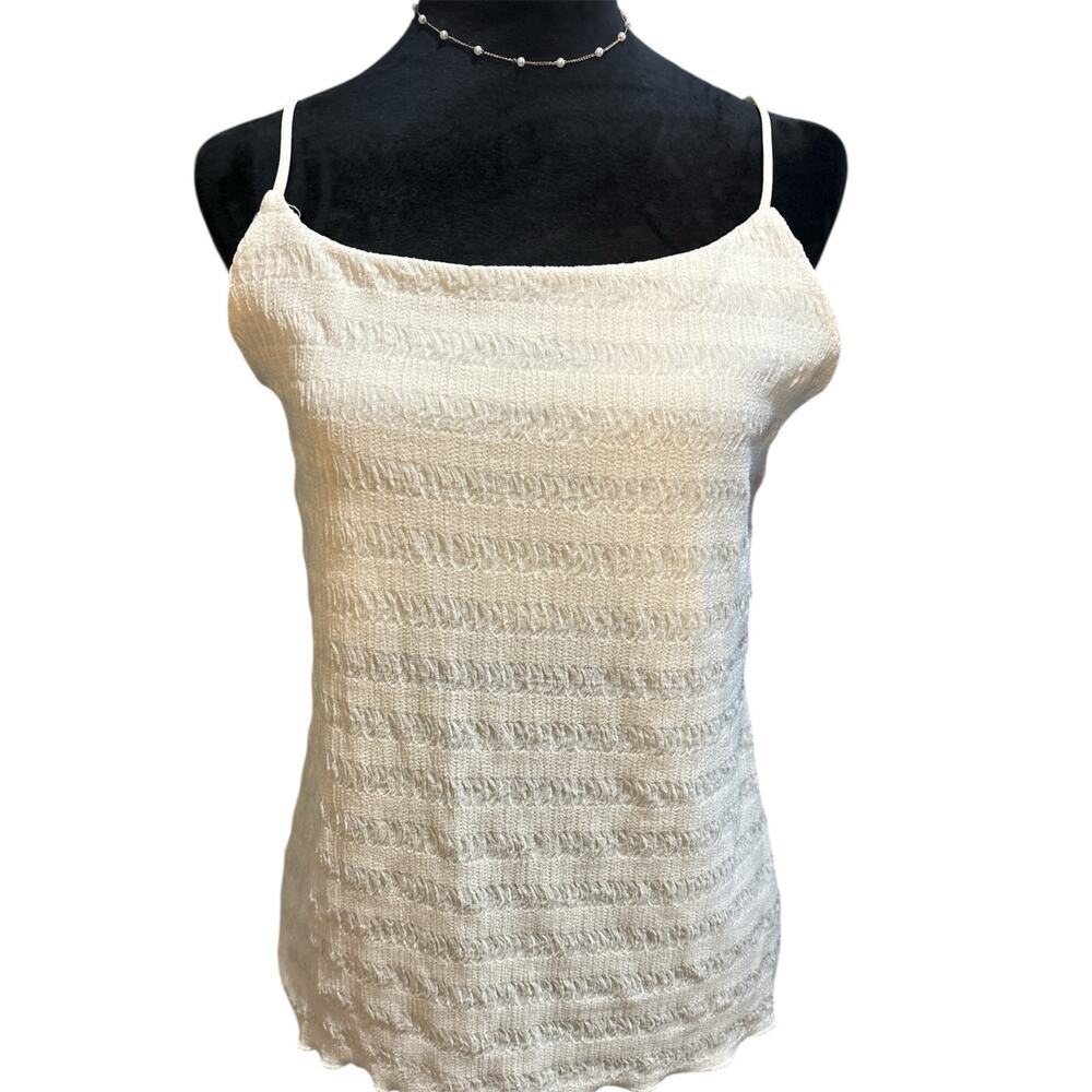 Culture Code Cream Sheer Spaghetti Strap‎ Tank Top – NWT, Size Large